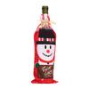 Santa Claus Printed Wine Bottle Bag Christmas Decor Wine Bottle Covers Ornaments Bags Xmas Gifts For New Year Dinner Table Decor