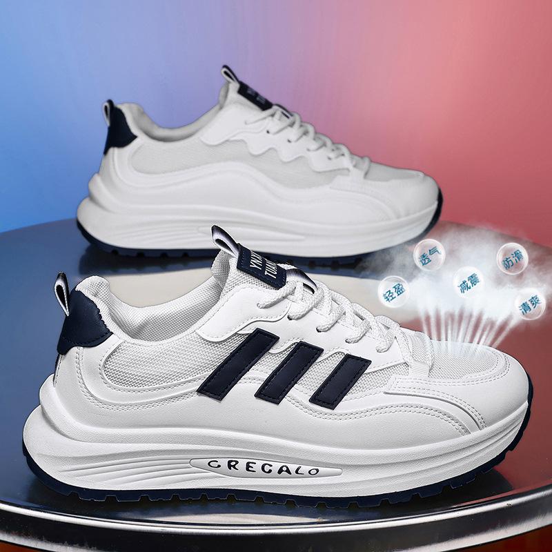 Spring Trendy Brand Designer High-end Mesh Casual Sports Shoes Men's Versatile Thick-soled Heightening Dad Shoes