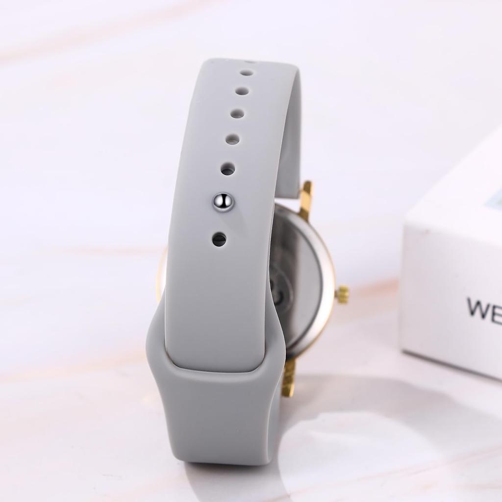 Floral Watch with Silicone Analog Adjustable Quartz Pastoral Business Beautiful Fashionable Watch Perfect for and Christmas Women's Band, Waterproof,