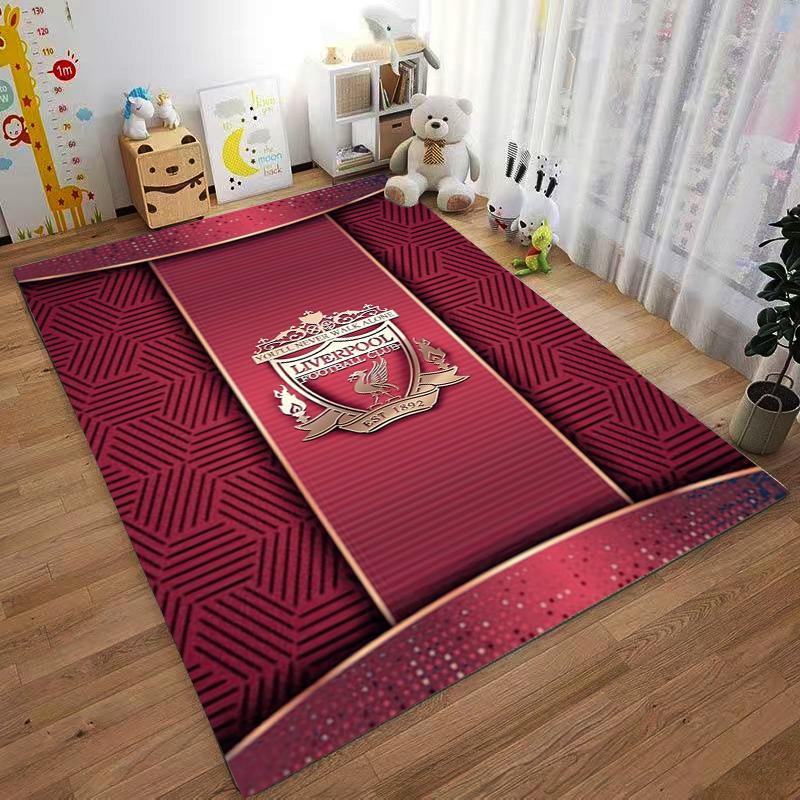 "Liverpool Football Club Logo Red Carpet for Home Decor Design" Suitable for use as an anti-slip for living room bedroom sofas