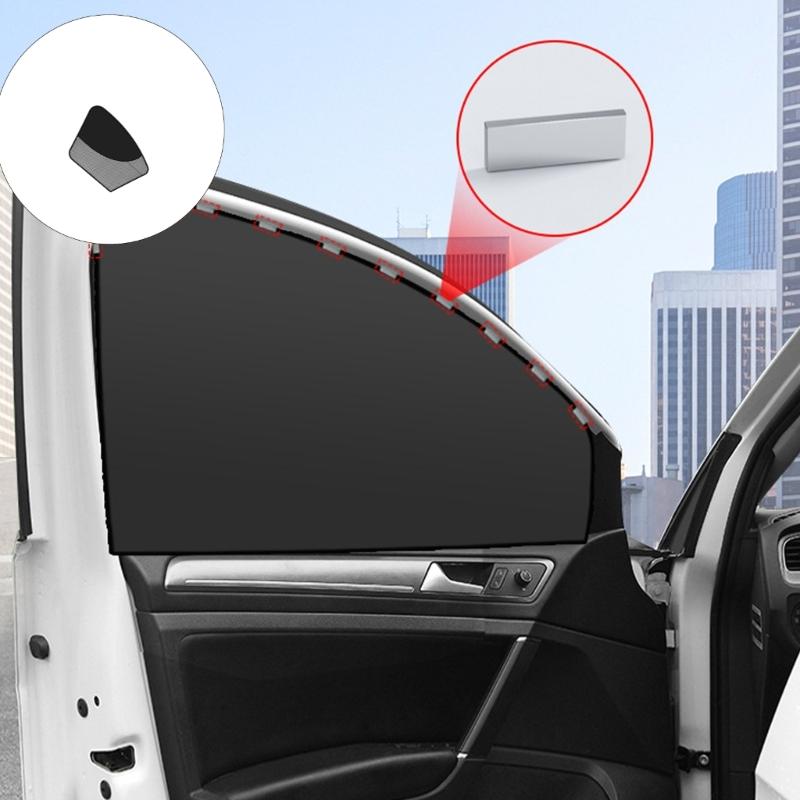 Front Row Car Side Privacy Cover with Magnetic Edge Design, Two-Piece Mesh Curtain for Daily Road Use and Parking