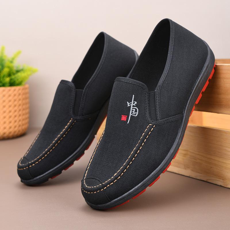New Old Beijing Cloth Shoes Men's Shoes Spring and Autumn Canvas Shoes Men's Casual Shoes Comfortable and Lightweight Board Shoes Non-slip Doudoushoes