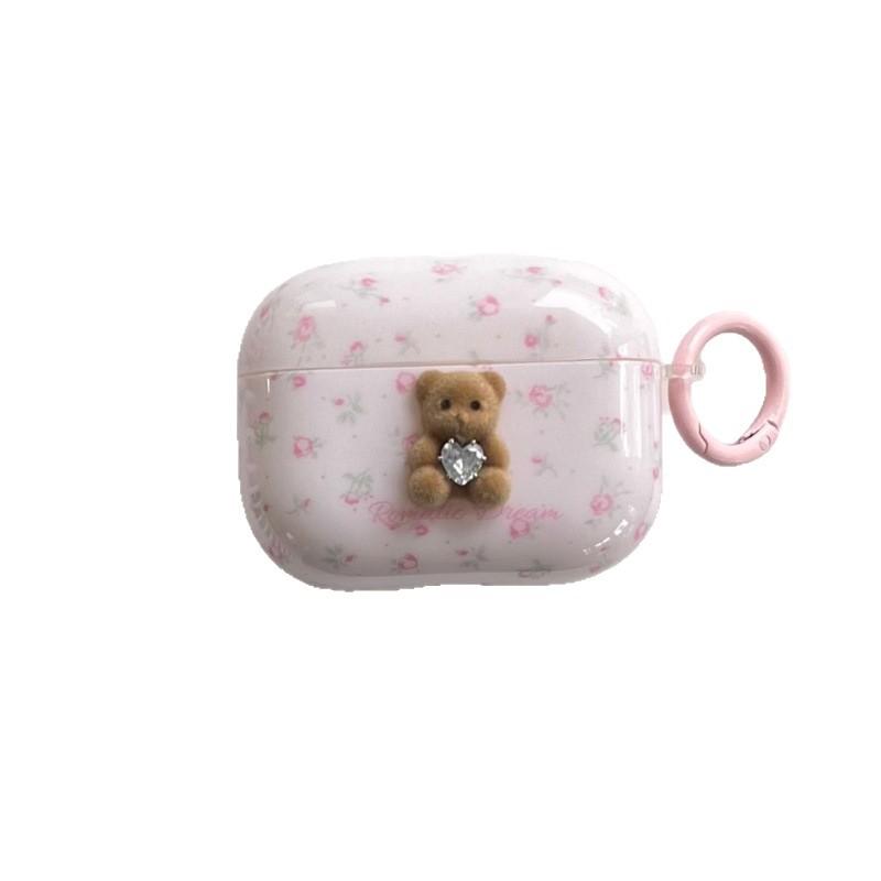 Cute floral bear AirPods 1 generation earphone case for apple earphones AirPods 1 generation pro1