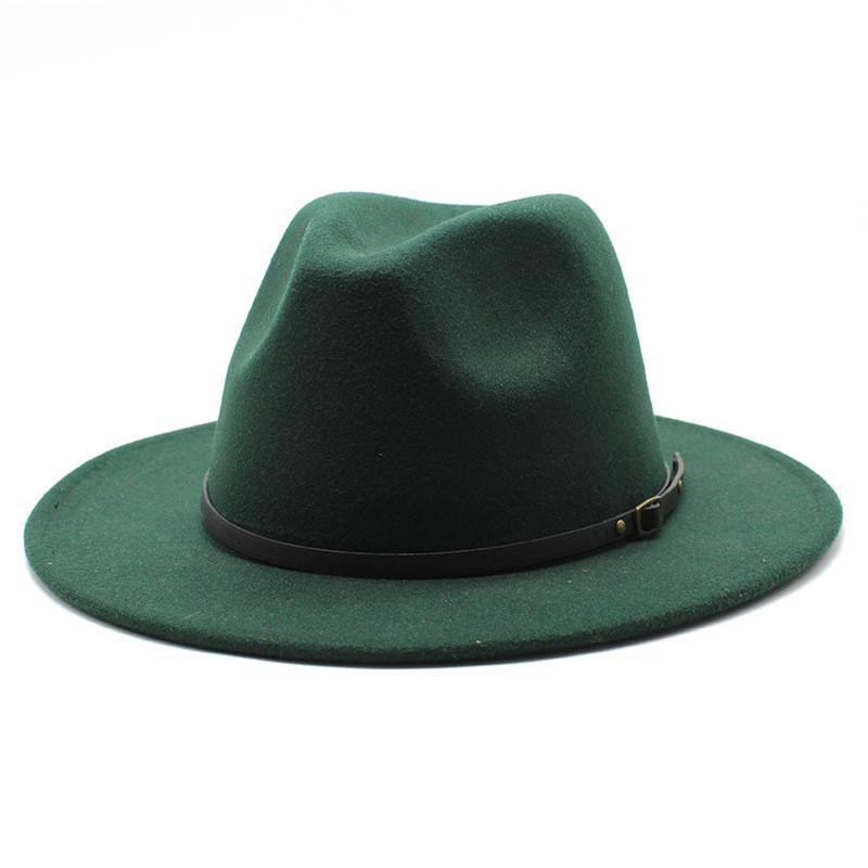 Vintage British Style Wool Felt Fedora Hat For Women With Wide Brim And Breathable Design