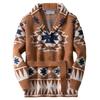 Men's Heavy Jacquard Knit Cardigan - Autumn/Winter Tie-up Sweater SY0001