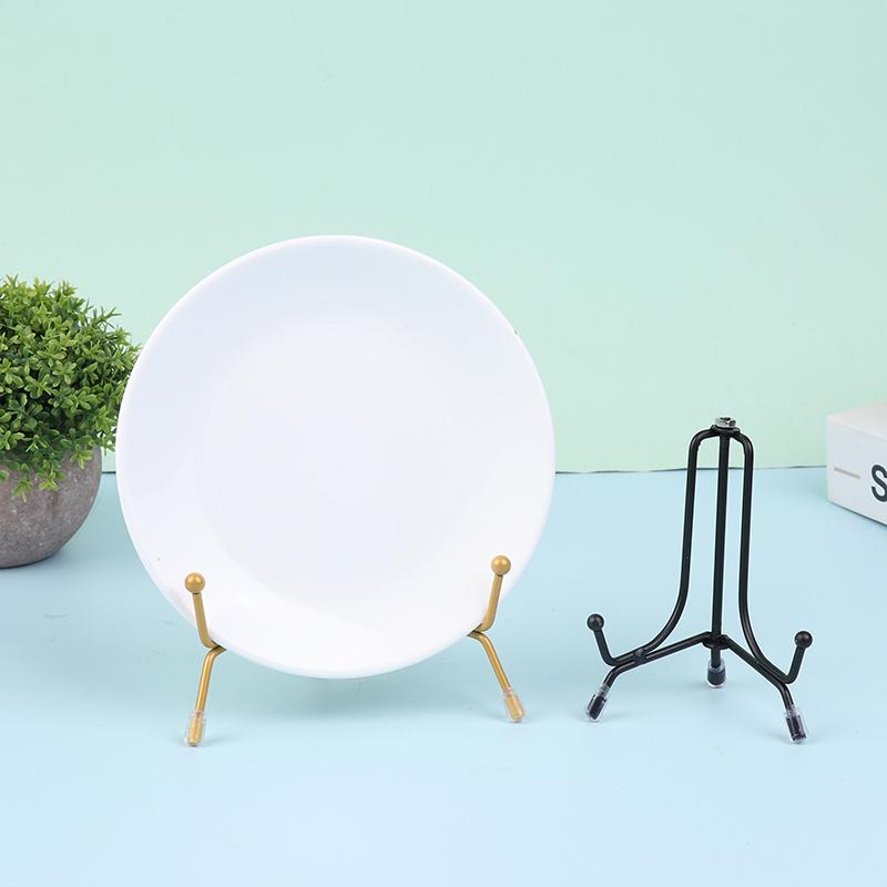 1Pc 4/6/8Inch Iron Bracket Display Stand For Photo Pedestal Bowl Picture Frame Storage Rack Home Kitchen Plate Display Stand