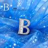 Spilla Alfabeto con Strass di Cristallo Elegante - Spilla da Bavero Unisex