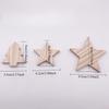 6-24pcs Solid Wood Christmas Tree Star Ornaments Christmas Decor 3D Wood Texture Craft Ornament Home Table Xmas Decorations 2025