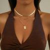European-Style Triple-Layer Sun Pendant Necklace - Women's Elegant Clavicle Chain Jewelry