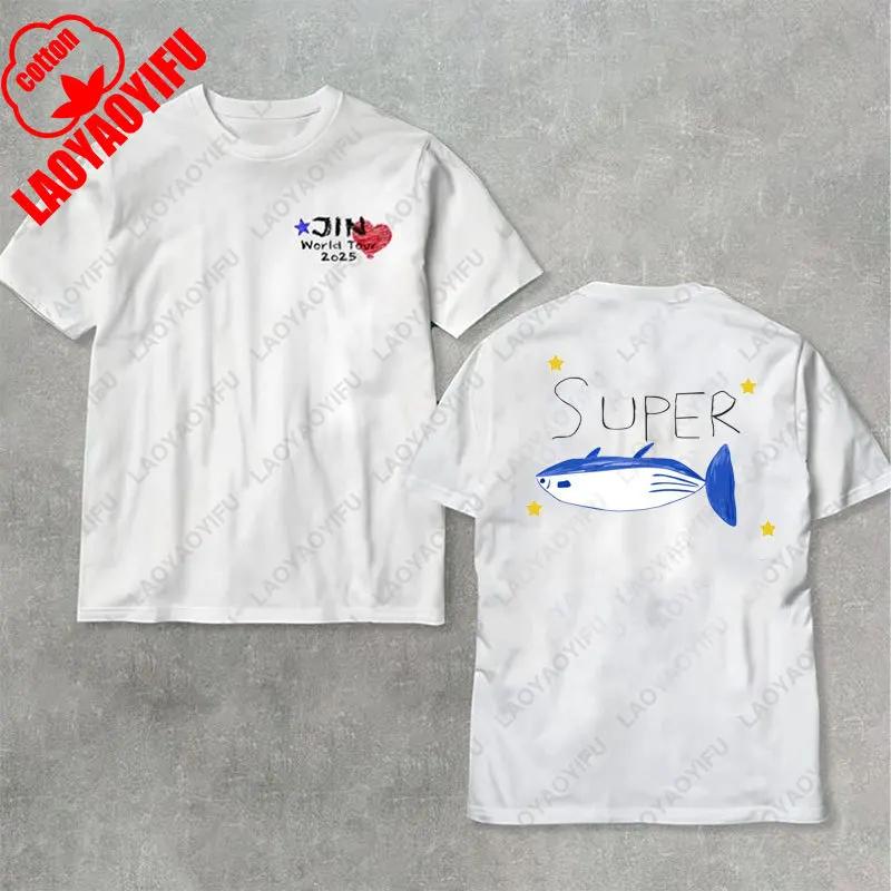 Run Seok Jin Ep Tour Pánské Dámské Krásné Tričko Jin 2025 Streetwear Echo Tracklist SuperTuna Bavlněné Tričko Neříkej, že mě miluješ Topy