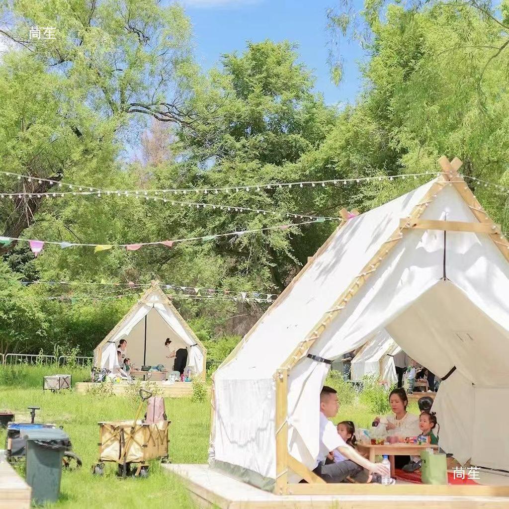 Starry Sky Triangle Tent - House-Shaped B&B Campsite Fabric Rooftop Tent for Outdoor Camping