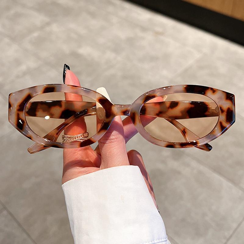 Sexy Small Oval Sunglasses For Women  Brand Designer Fashion Luxury Shades Uv400 Cool Tinted Brown Ladies Vintage Sun Glasse