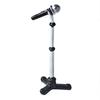 Casa de Bonecas 1/12 Microfone de Metal Miniatura Mic com Suporte Decoração de Sala de Música