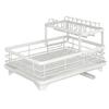 Spacious Double Deck Dish Drainer With Rustproof Finish And Firm Basel Dish Drying Rack For Safe Drying Of Tableware