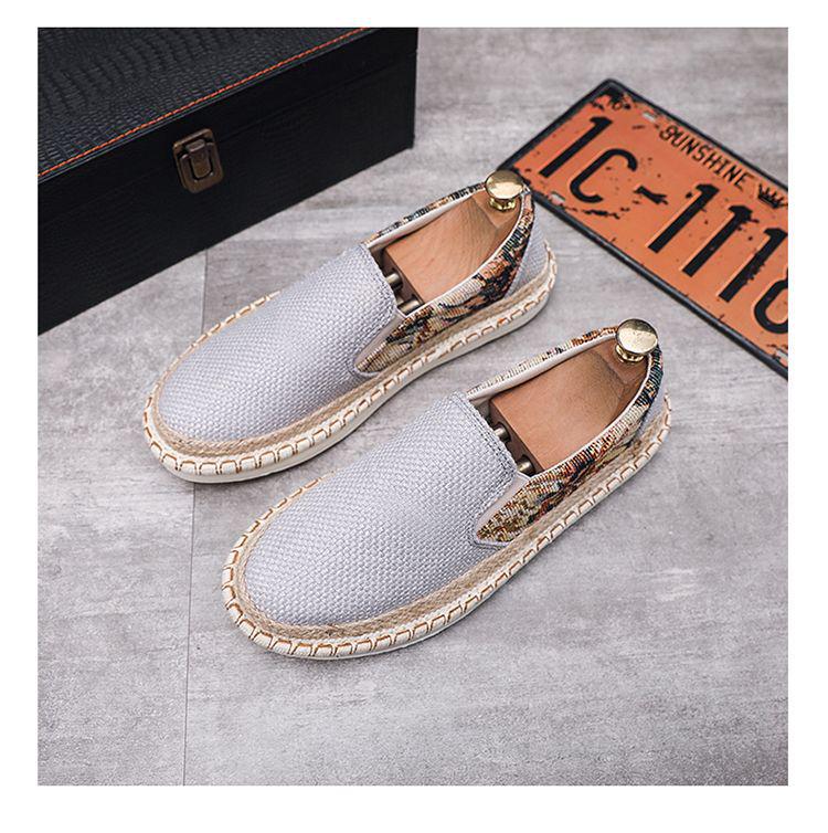 Men's Autumn Canvas Slip-Ons: Soft Sole Linen Casual Shoes