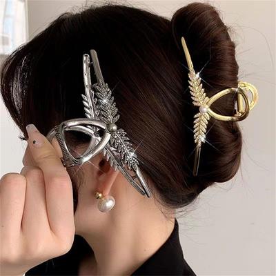 Pinces à Cheveux en Métal Strass Épingles à Cheveux Fleurs de Blé Pince à Cheveux Barrettes de Préhension Pince à Cheveux Pour Fille Accessoires Cheveux Queue de Cheval Chapeau