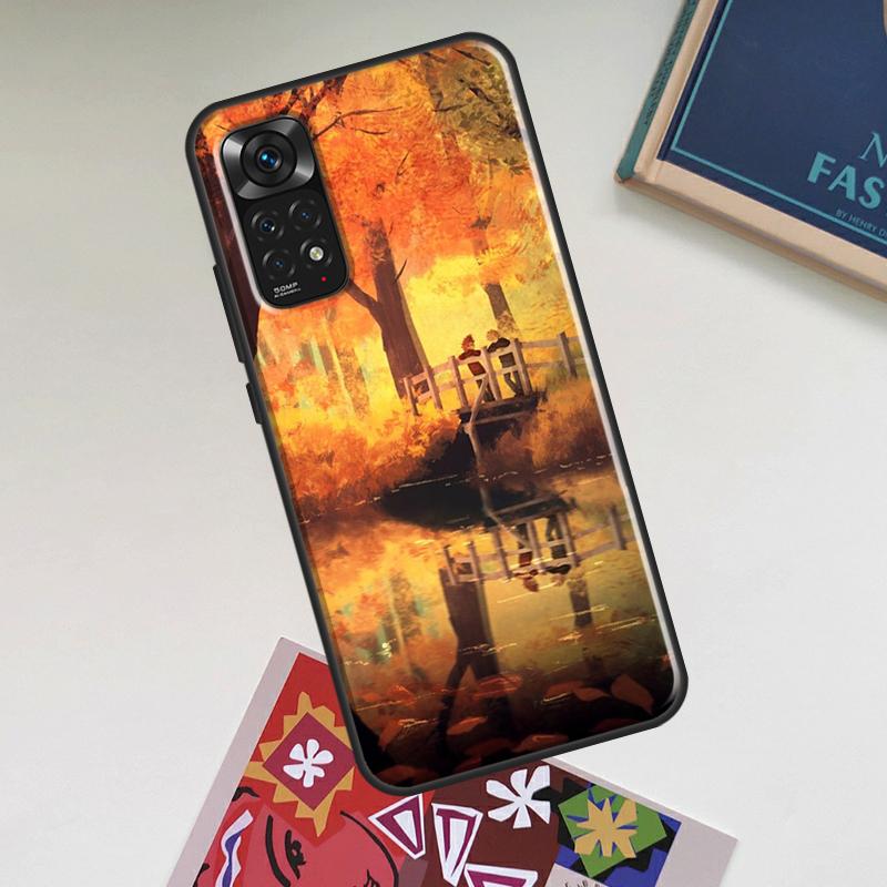 Autumn Leaves Fall Halloween Case For Xiaomi Redmi Note 12 Pro Plus 8 9 10 11 Pro 8T 9S 10S 11S 12S 9C 10A 10C 12C Cover