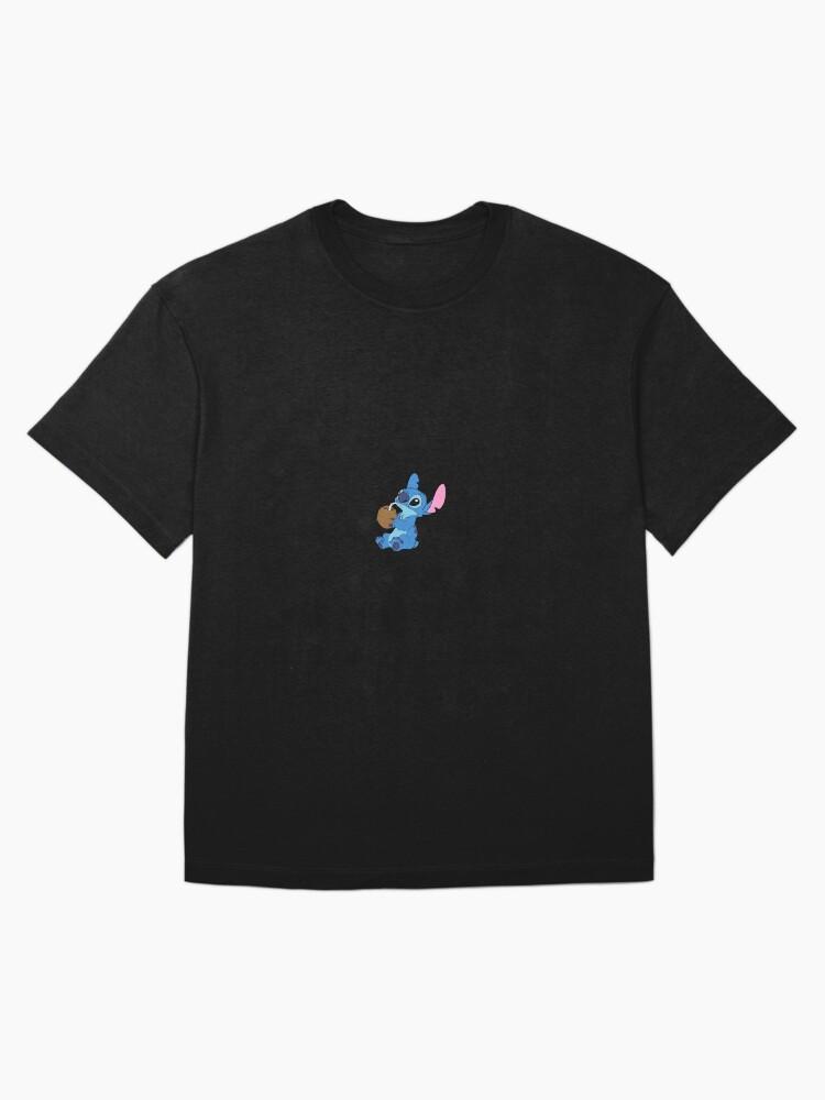 Lilo & Stitch Stitch drinking from a coconut Oversized T-Shirt