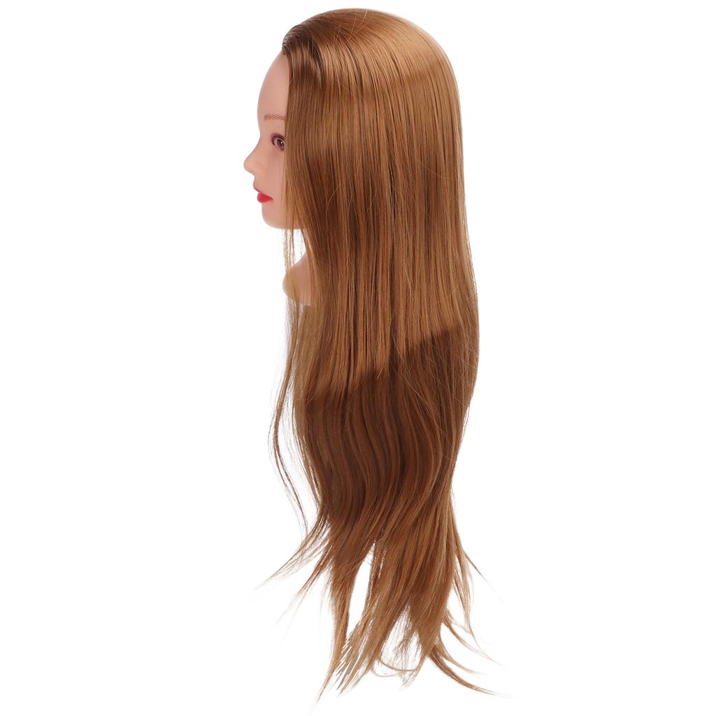Hair Mannequin Head Hairdressing Styling Training Braiding Practice Doll Head with Clamp Holder Tools