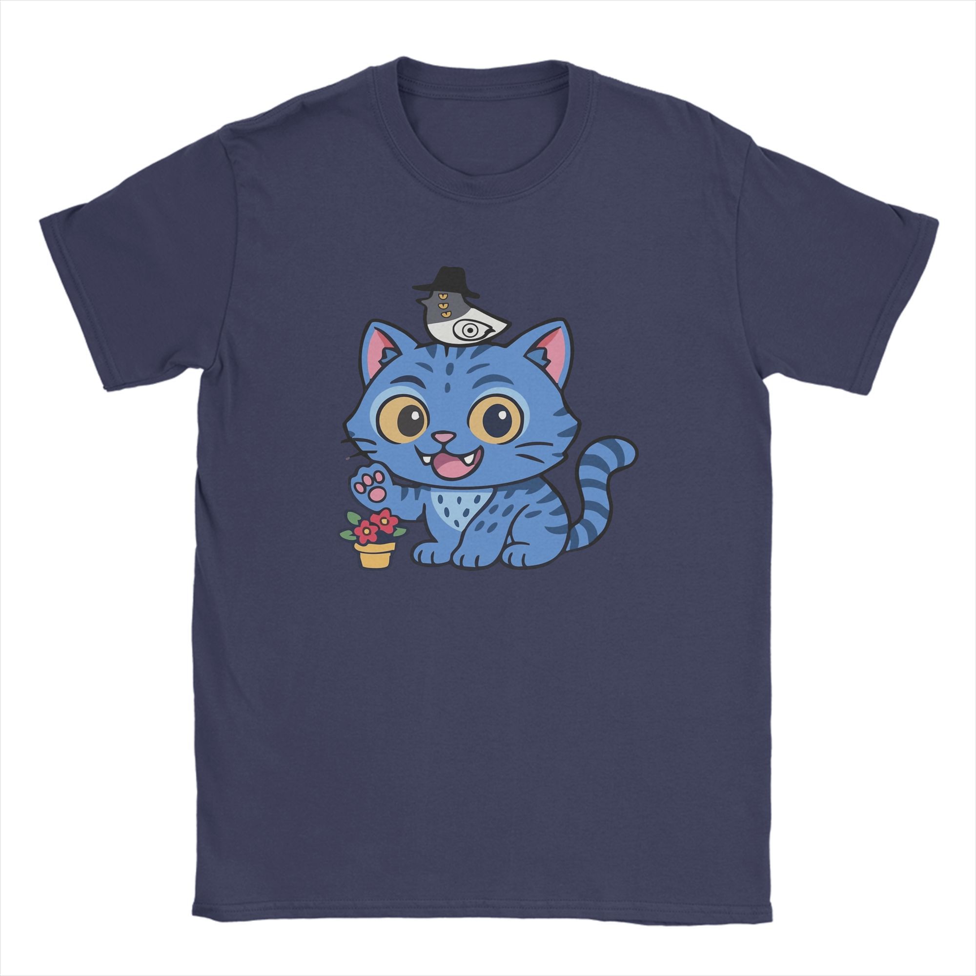 

Chibi Derpy Tiger KPop Demon Hunters Men s T Shirts Funny Tee Shirt Short Sleeve Round Collar T-Shirt Cotton Party Clothes 4XL
