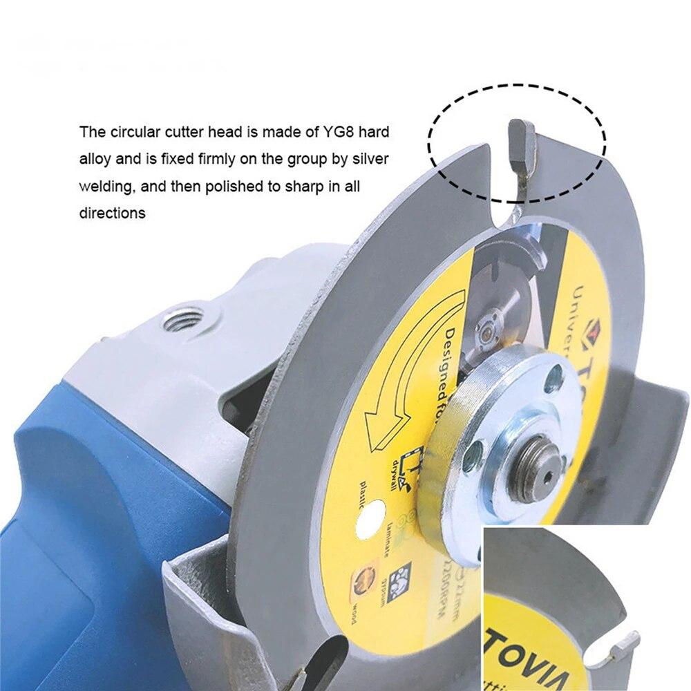 Hard Alloy Three Tooth Woodworking Cutting Blade 125*22/115*22 Multifunctional Angle Grinder Circular Saw Blade Tool