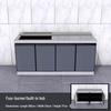 2-Meter Stainless Steel Waterproof Kitchen Cabinet with Sink for Household or Rental Use