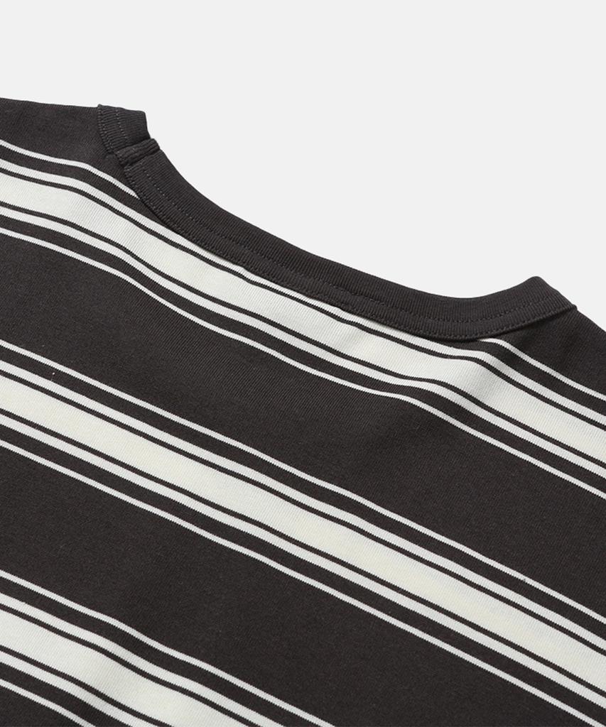 MOIF [Ss26] One Pocket H/S Tee / Charcoal Stripe