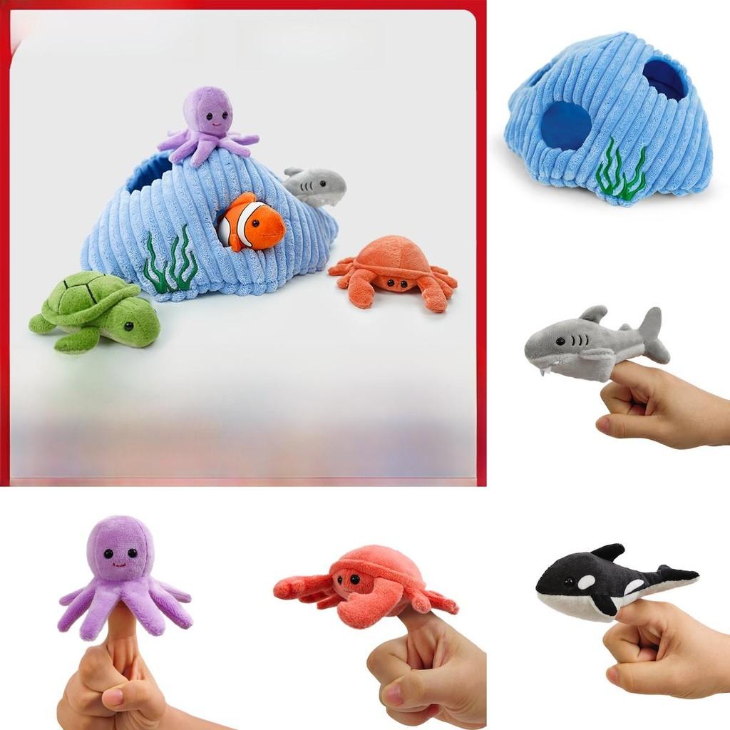 Shell Ocean House Animal Hand Puppet Plush Toy For Kids Learning Play And