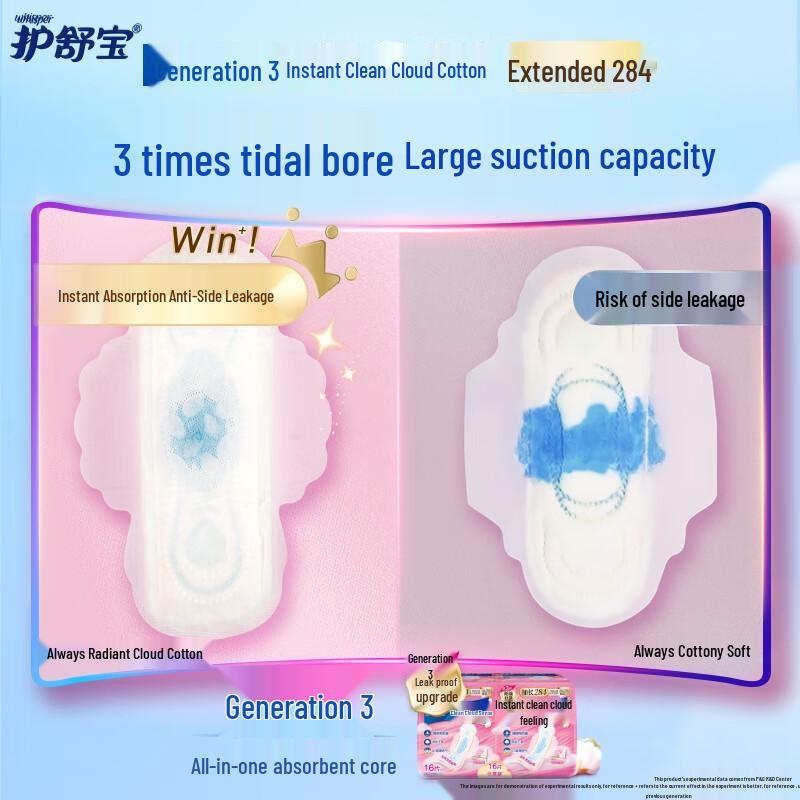 Whisper Instant Clean Cloud Cotton Sanitary Pads