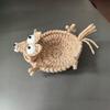 Sottobicchiere a forma di scoiattolo all'uncinetto, Sottobicchieri divertenti a forma di scoiattolo, Tappetini per tazze animali carini fatti a mano, Tappetino decorativo per tazze da bevande, Regalo per amanti degli animali