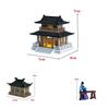 champagne gold two-story attic + small loft + figurines