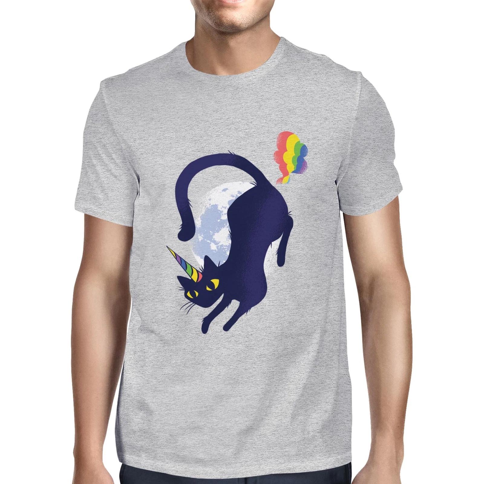 1Tee Mens Unicorn Cat T-Shirt S
