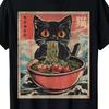 Cat Ramen Women Short Sleeve Japanese Funny Graphic Tees Kawaii Cat Anime Gifts T-Shirt Women Clothing Kawaii Clothes
