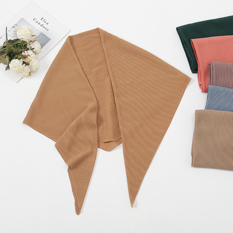 Hotsäljande 100 cm skrynklig chiffongscarf: Snygg veckad sjal & mångsidig gasbindehuvudduk