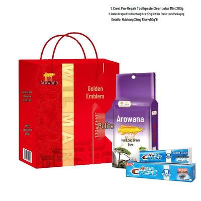 Crest Anti-Cavity Toothpaste & Arowana Fragrant Rice Gift Set