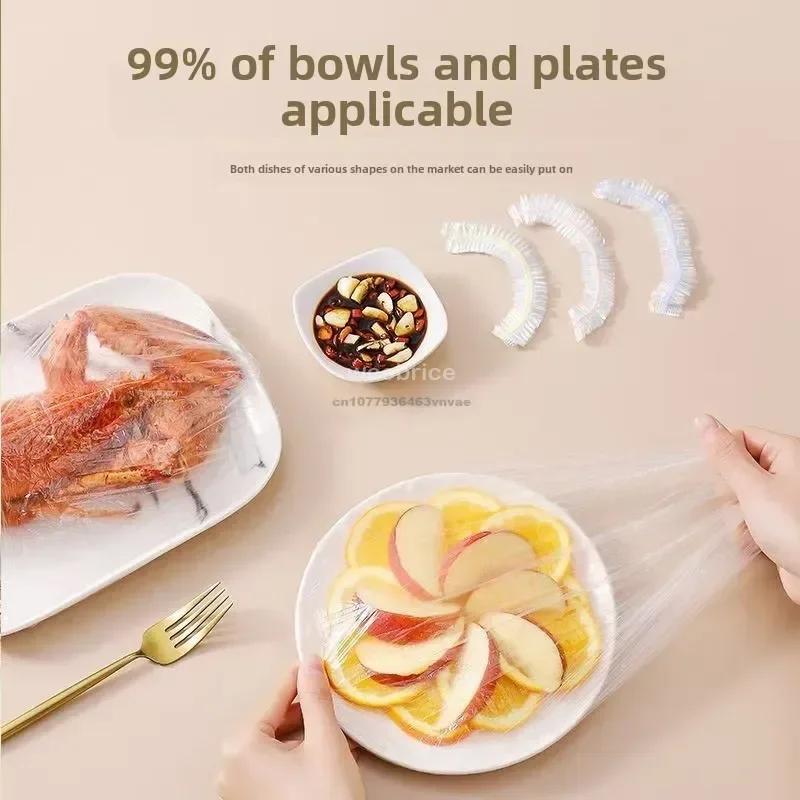 1000 ks jednorázový obal na potraviny Saran Wrap potravinářská taška na ovoce a zeleninu elastická plastová taška kuchyňská taška na uchovávání čerstvého jídla