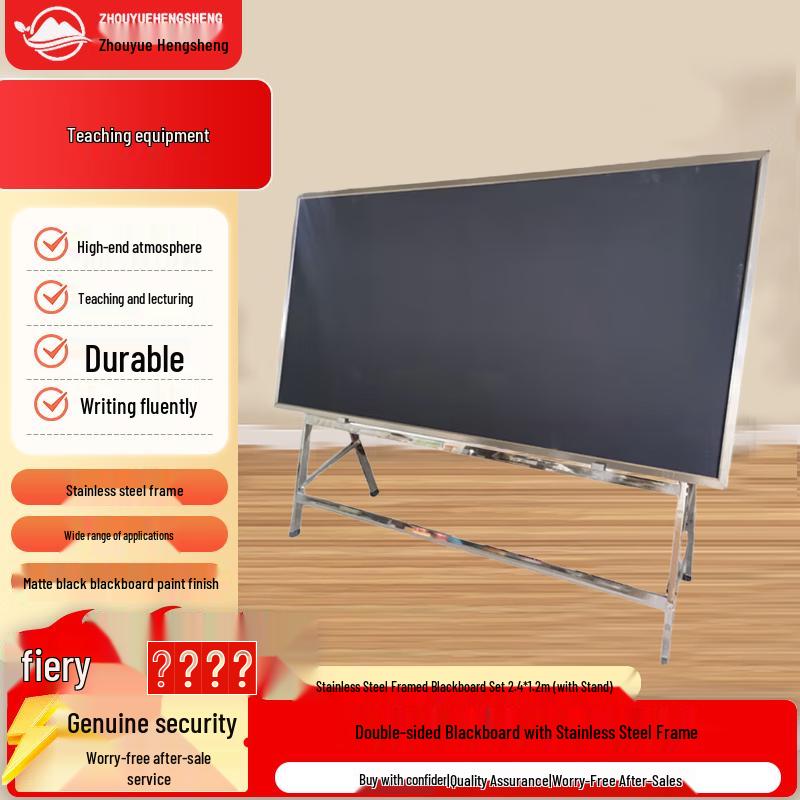 ZHOUYUEHENGSHENG Double-Sided Cork Board with Easel Stand