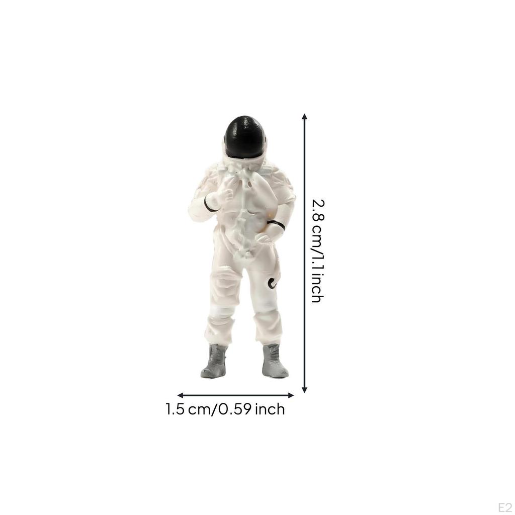 Astronaut Figurine HandPainted Miniature Detailed Cosmonaut Figure for Model Builders,