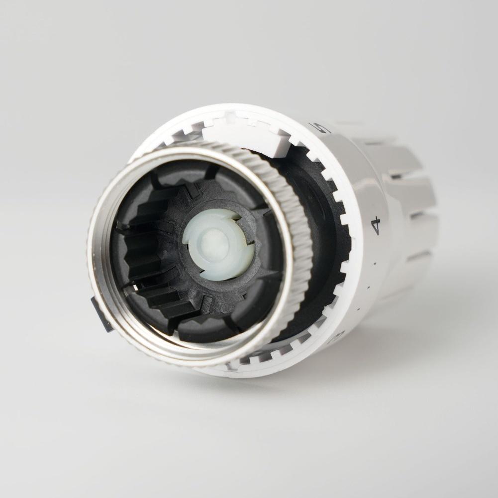 Radiator Valve Thermostatic Head with M30x1.5 Thread Offering Five Adjustable Temperature Settings and Anti-Freeze Functionality