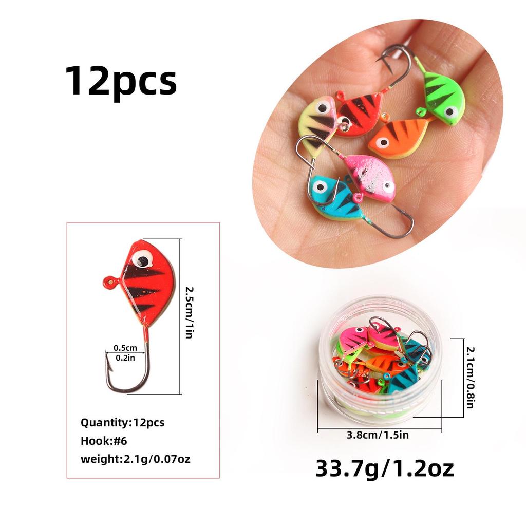 Haczyk Jigowy Cross6 Wzór Ryby 2,1g Mikro Lód Wędkarstwo Miękka Przynęta Haczyk