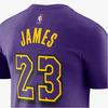 Nike X NBA Los Angeles Lakers FW24 Essential City Edition Crew Neck Pullover Short Sleeve T-Shirt Men T-Shirts Wild-Purple HJ2763-507