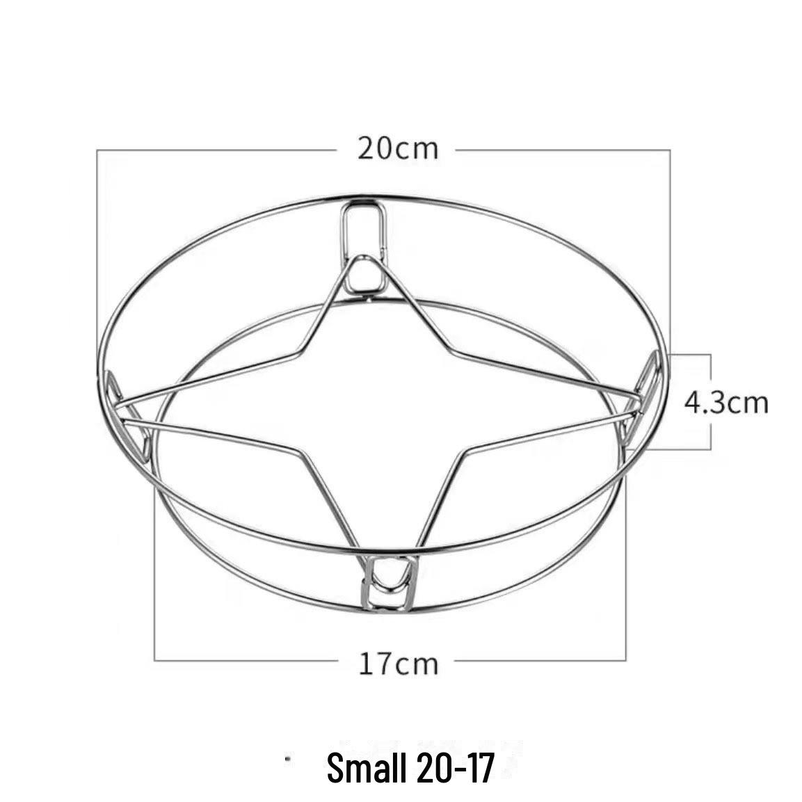 

Многофункциональная подставка для кастрюль из нержавеющей стали: Круглые кастрюли с термостойкостью, защитой от ожогов и дренажными функциями Small (20-17)