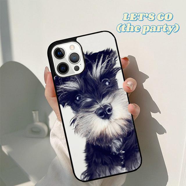 Autumu Miniature schnauzer puppy dog Phone Case Cover for iPhone 17 Air 16 16e 15 12 11 13 14 Pro Max Plus Coque