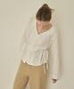 OURO Ribbon Flare Blouse [ White ]