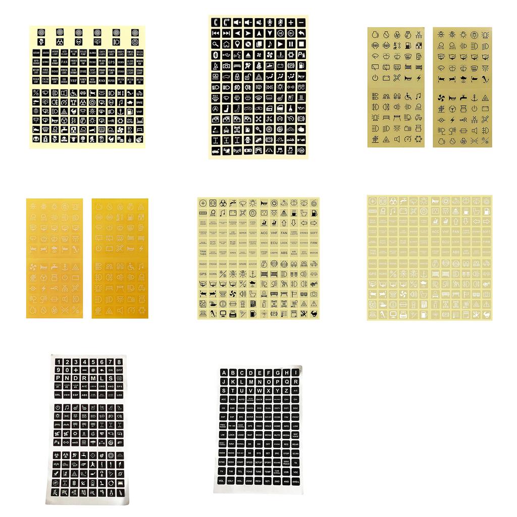 Glowing Stickers Decals for Dashboard and Central Console Customization Transparent Design Flame Retardant PVC Waterproof
