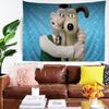 WWallace und GGromit Bedruckter Großer Wandteppich Kunst Science-Fiction Zimmer Heimdekoration Dekoration Decke