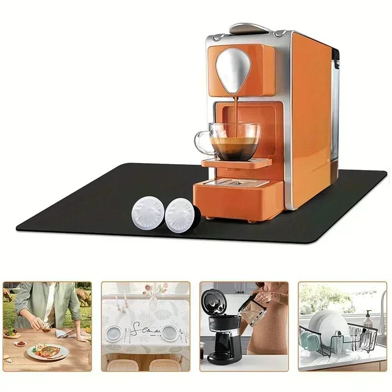 Retro Persian Pattern Drain Mat Fridge Top Non-slip Diatom Protector Mat Coffee Drain Pad Table Placemats for Home Decoration