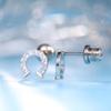 Limerencia Pure Titanium Earrings Medical Use Leaving the Second Piercing On Titanium Compatible with Metal Allergies Screw Type Earrings Won't Fall