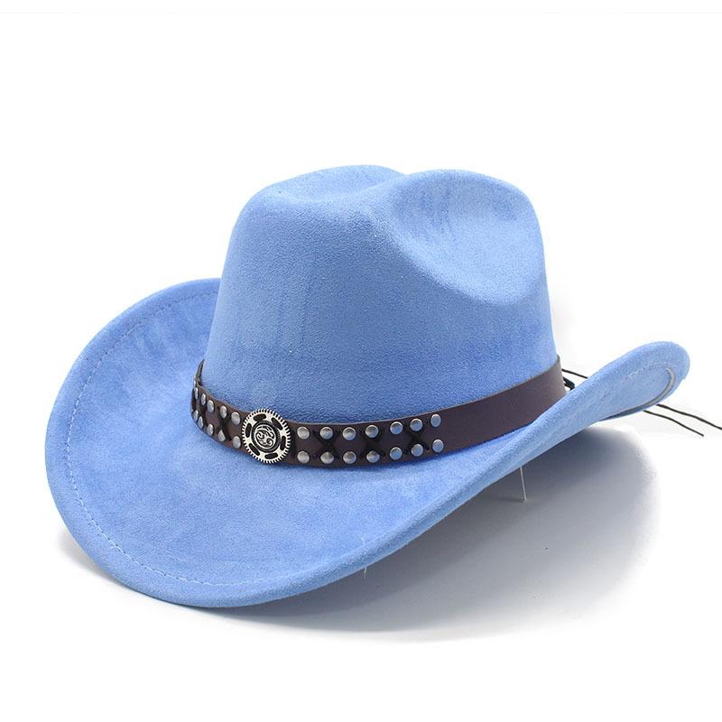 Suede Men'S And Women'S Woolen Denim Jazz Felt Hat Ethnic Style Decorative Curled Top Hat Tibetan Sunshade Sun Protection Hat