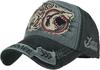 Laquest Distressed American Casual Baseball Biker Cap for Men and Women Cap, (Black/Gray)